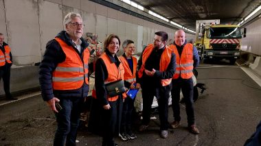 Rampoefening Zelzatetunnel - Gouverneurs Cathy Berx en Carina Van Cauter