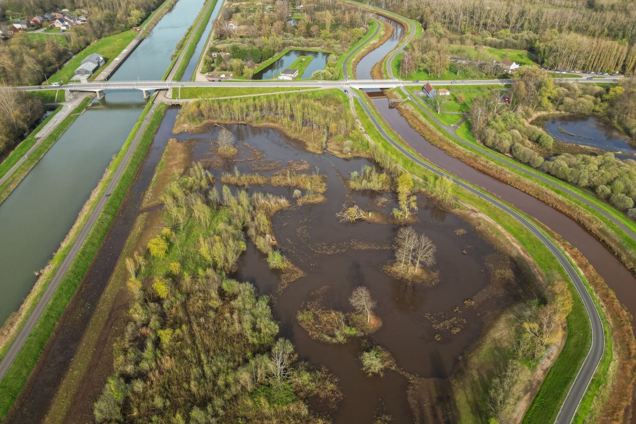 Hermeandering Bollaak - luchtfoto